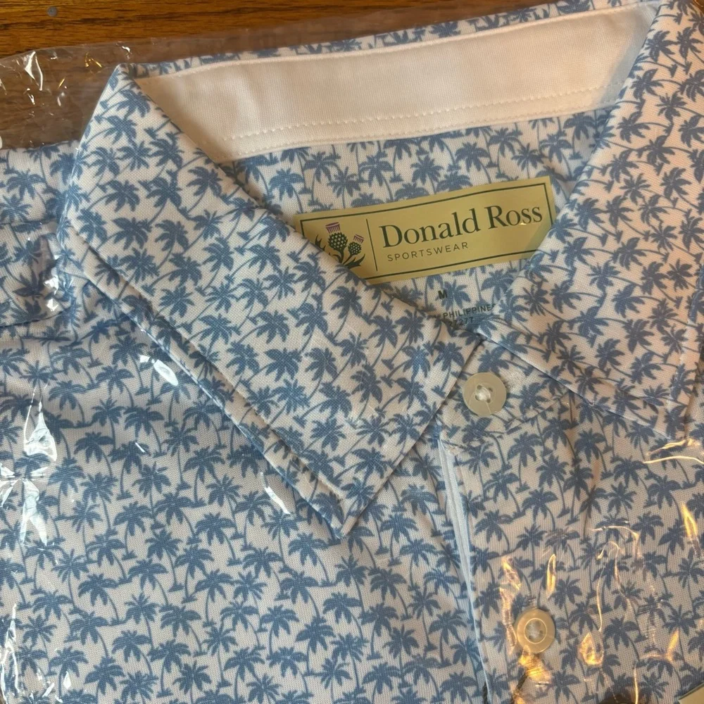 Donald Ross Sportswear Mens Large Golf 1/4 Button Down Polo Short Sleeve Shirt - Picture 2 of 4